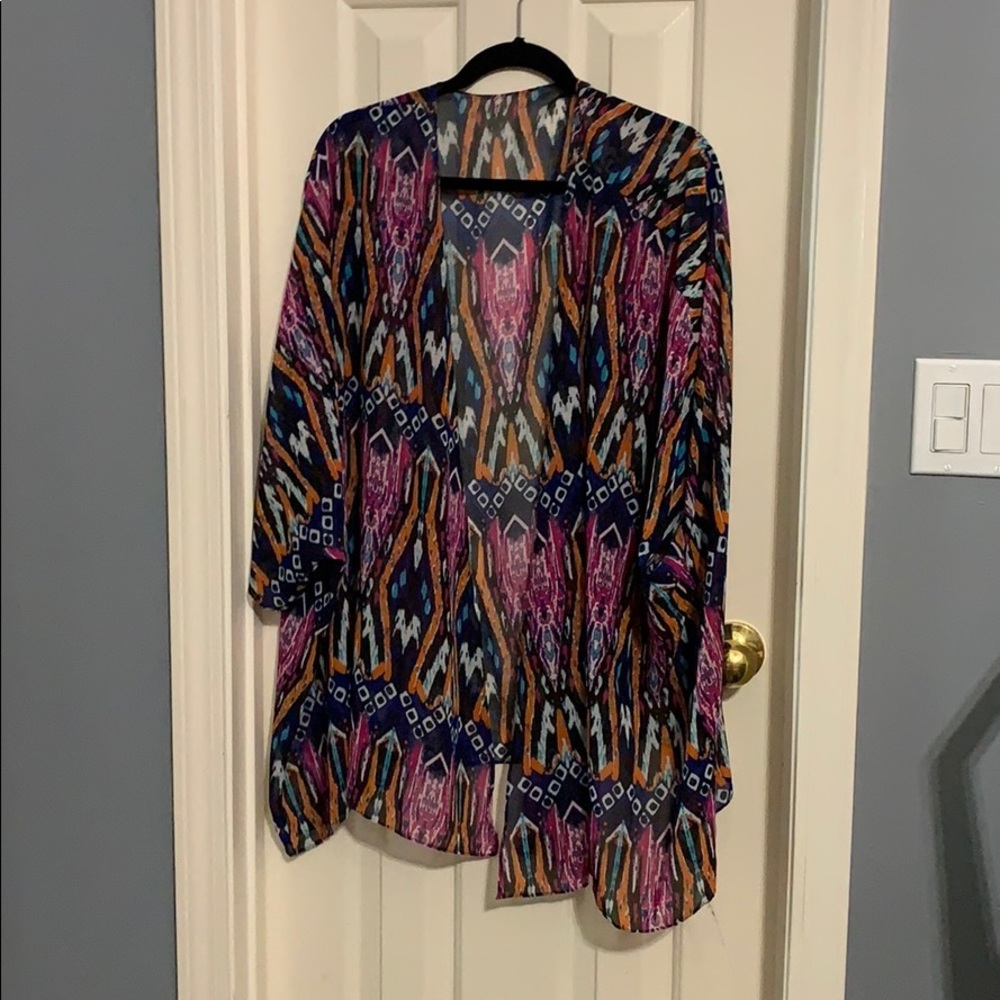 Sheer kimono cover up
